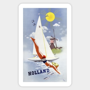 Vintage Travel Poster The Netherlands Holland Sticker